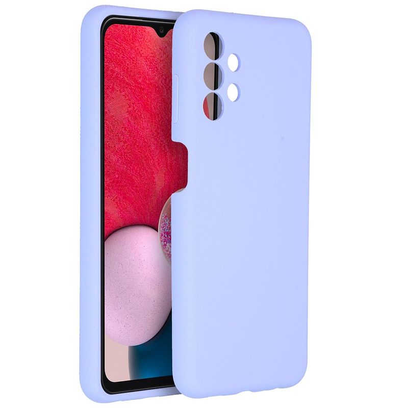 Foto van Accezz liquid silicone voor samsung galaxy a13 (4g) telefoonhoesje paars