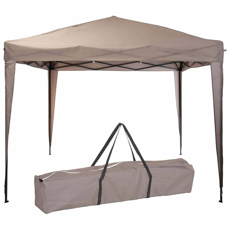 Foto van Pro garden easy-up partytent - 3x3m - opvouwbaar - taupe