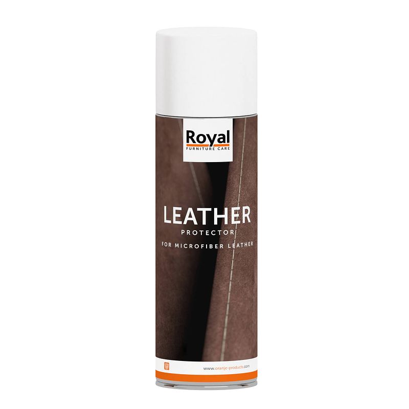 Foto van Oranje furniture care microfibre leather protector spray