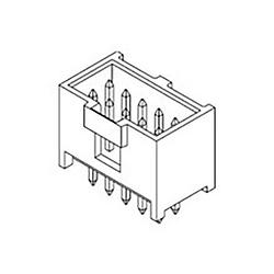 Foto van Molex 901301106 male header, inbouw (standaard) totaal aantal polen 6 rastermaat: 2.54 mm 1 stuk(s) tray