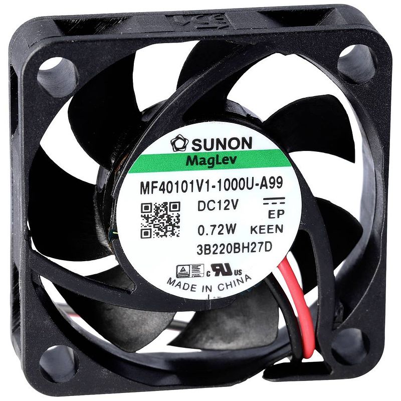 Foto van Sunon mf40101vx-1000u-a99 axiaalventilator 12 v/dc 16.81 m³/h (l x b x h) 10 x 40 x 40 mm