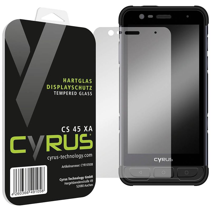 Foto van Cyrus tempered glass screen protector screenprotector (glas) cs45xa 1 stuk(s) cyr10508