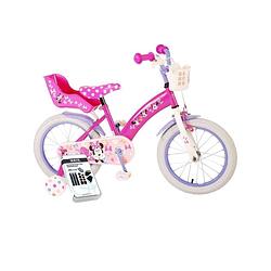 Foto van Volare kinderfiets minnie mouse - 16 inch - roze - inclusief ways bandenplakset