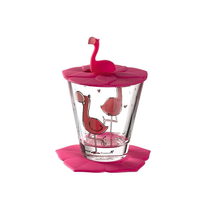 Foto van Leonardo kinderglas set bambini flamingo 215 ml - 3-delig