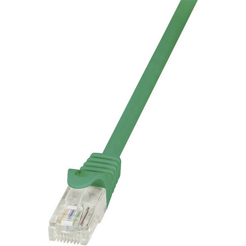 Foto van Logilink cp1035u rj45 netwerkkabel, patchkabel cat 5e u/utp 1.00 m groen snagless 1 stuk(s)