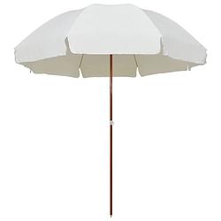 Foto van Vidaxl parasol met stalen paal 300 cm zandkleurig