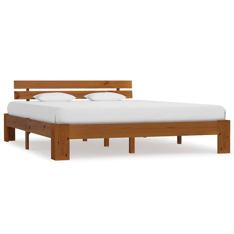 Foto van Vidaxl bedframe massief grenenhout honingbruin 180x200 cm