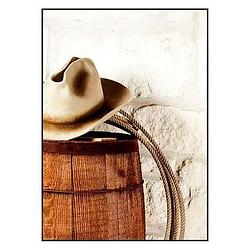 Foto van Decopaneel cowboy - bruin - 70x50 cm - leen bakker