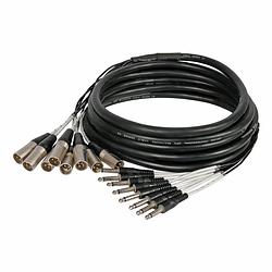 Foto van Devine mul006/5 multikabel 8x xlr-m naar 8x 6.35 mm ts 5m