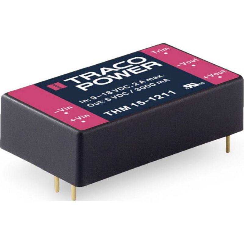 Foto van Tracopower thm 15 dc/dc-converter, print 500 ma 15 w aantal uitgangen: 2 x