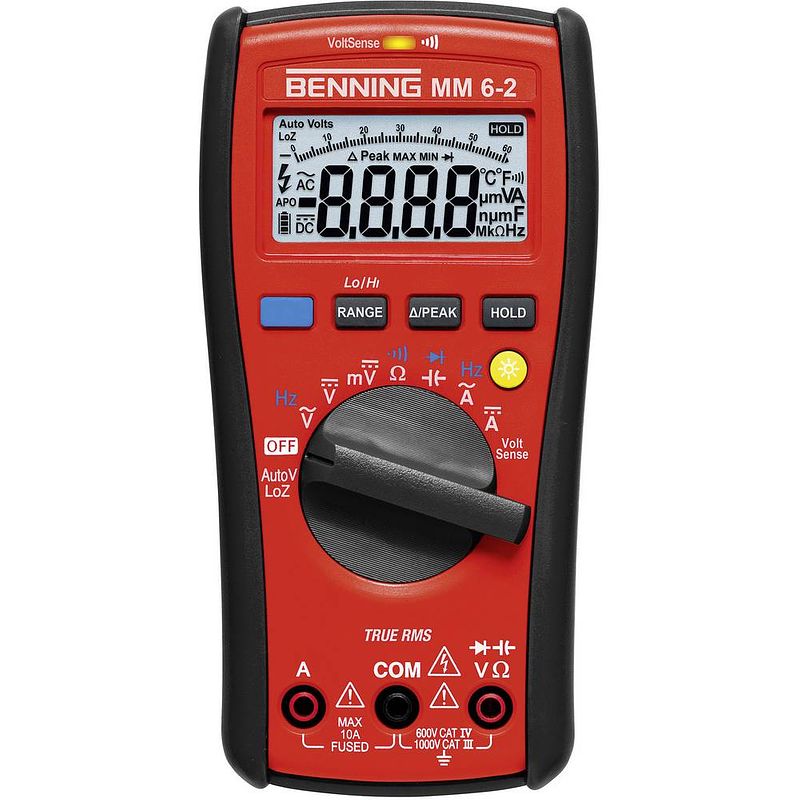 Foto van Benning 044087 multimeter digitaal cat iii 1000 v, cat iv 600 v weergave (counts): 6000