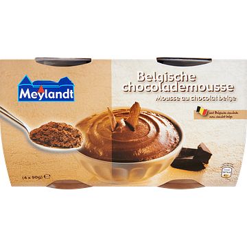 Foto van Meylandt belgische chocolademousse 4 x 90g bij jumbo