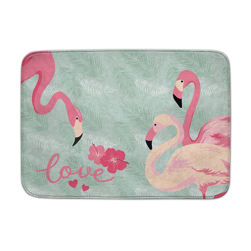 Foto van Achoka speelkleed flamingo decomat 100 x 150 cm blauw/roze