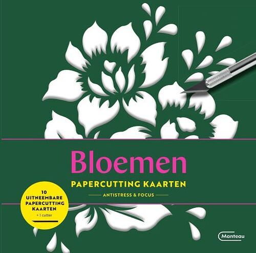 Foto van Papercutting kaarten bloemen - hardcover (9789022338063)