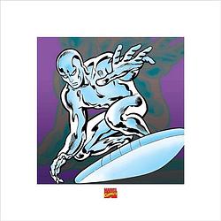 Foto van Pyramid silver surfer marvel comics kunstdruk 40x40cm