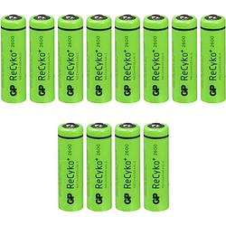 Foto van 8 plus 4 gratis gp recyko+ aa oplaadbare batterijen - 2600mah