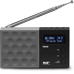 Foto van Nikkei ndb30bk - portable dab+ radio met pll fm - zwart/grijs