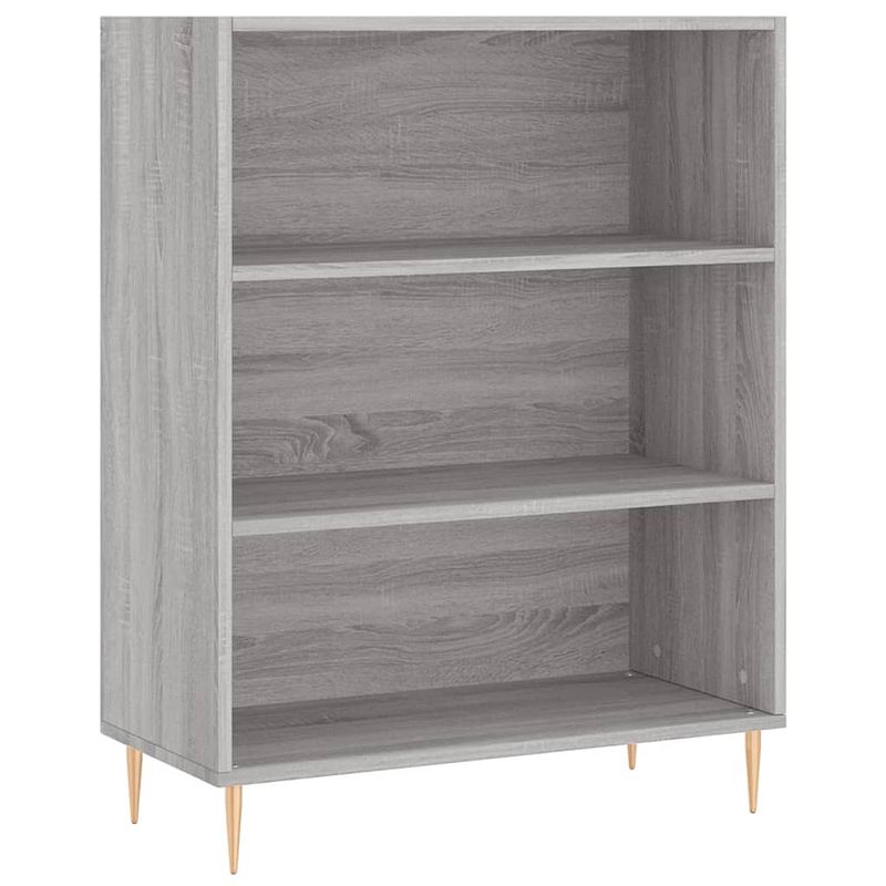 Foto van The living store boekenkast sonoma eiken - 69.5 x 32.5 x 90 cm - stabiel en stevig