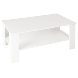 Foto van Ml-design salontafel wit, 100x43x57 cm, gemaakt van spaanplaat met melamine coating