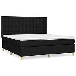 Foto van The living store boxspringbed - naam - bed - 203 x 183 x 118/128 cm - stof - duurzaam - hoogte verstelbaar hoofdbord