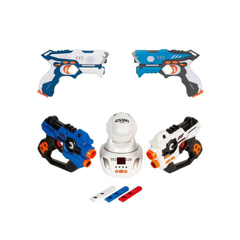 Foto van Laser gun game set met projectiespel - combideal met laser guns duo set