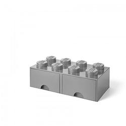 Foto van Lego brick 8 opberglade - medium stone grey