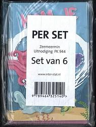 Foto van Zeemeermin - uitnodiging pk 944 - set van 6 - pakket (9789464325140)
