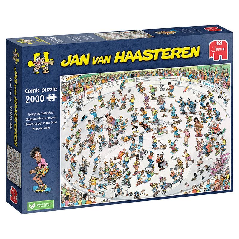 Foto van Jumbo jan van haasteren puzzel skateboarden in de bowl - 2000 stukjes