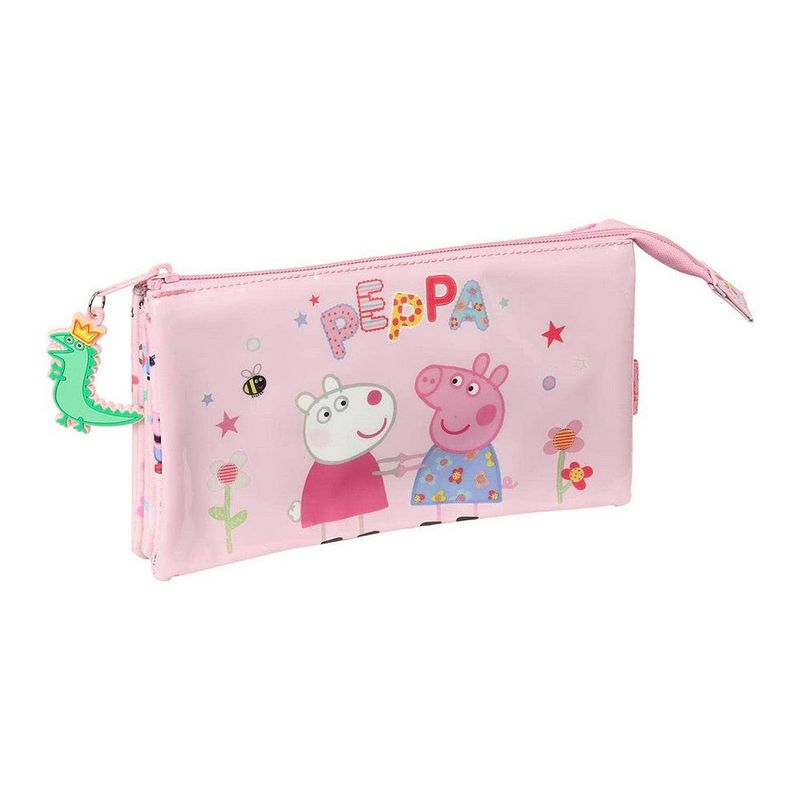 Foto van Schoolpennenzak peppa pig having fun roze (22 x 12 x 3 cm)