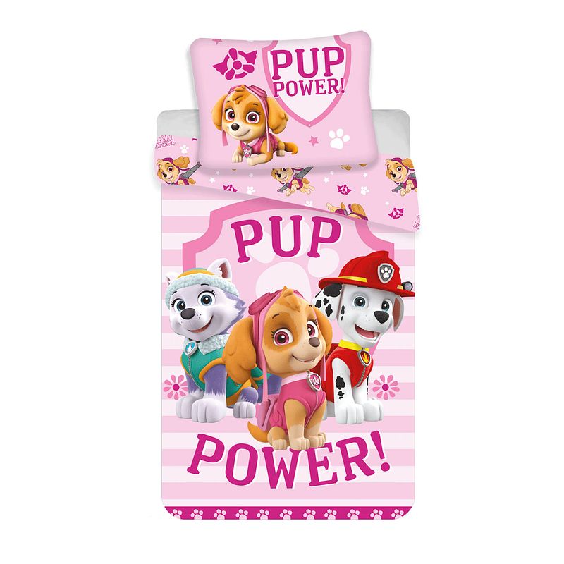 Foto van Paw patrol baby dekbedovertrek pup power - 100 x 135 cm - katoen