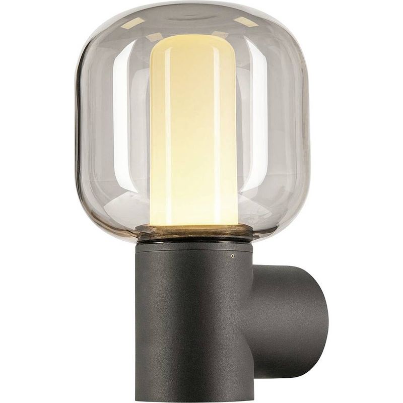 Foto van Slv ovalisk 1004678 buitenlamp (wand) energielabel: d (a - g) led vast ingebouwd antraciet