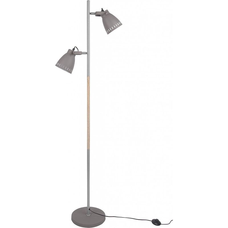 Foto van Leitmotiv vloerlamp mingle 150 cm e27 staal 9w grijs/zilver