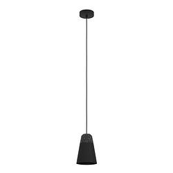 Foto van Eglo canterras hanglamp - e27 - 15 cm - zwart/grijs/wit