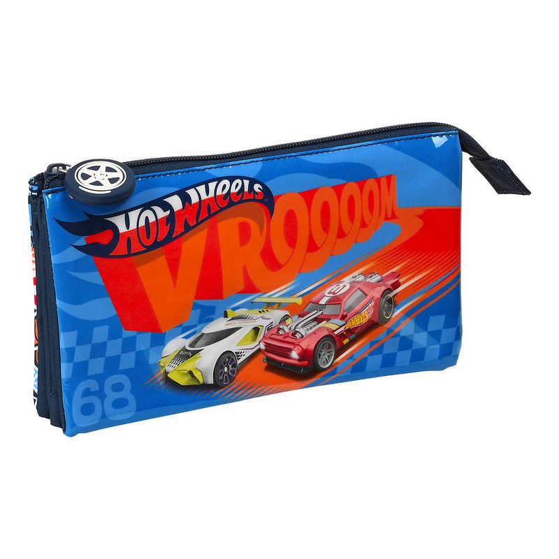 Foto van Schoolpennenzak hot wheels challenge multicolour marineblauw (22 x 12 x 3 cm)