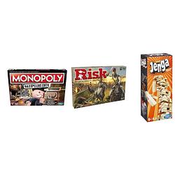 Foto van Spellenbundel - 3 stuks - monopoly valsspelerseditie & risk & jenga