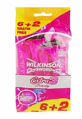 Foto van Wilkinson extra3 beauty wegwerpscheermesjes 6+2 gratis