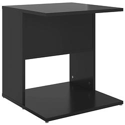 Foto van The living store salontafel basic - 45 x 45 x 48 cm - hoogglans zwart