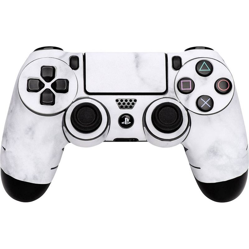 Foto van Software pyramide skin für ps4 controller white marble cover ps4