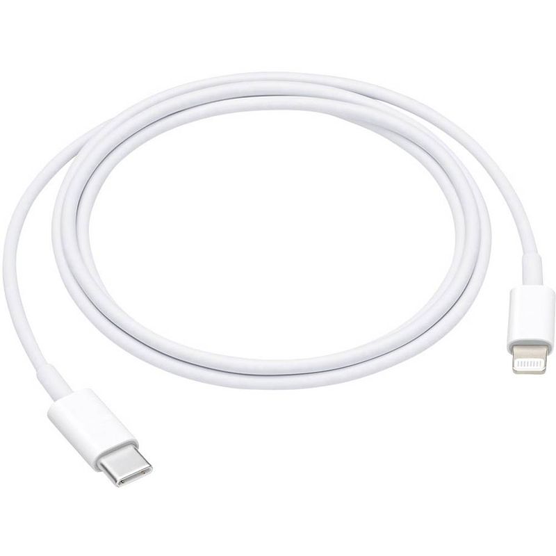 Foto van Apple apple ipad/iphone/ipod aansluitkabel [1x apple dock-stekker lightning - 1x usb-c stekker] 1.00 m wit