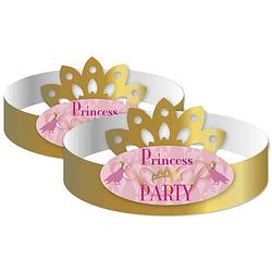 Foto van Haza original kroontjes ""princess party"" 6 stuks goud/roze