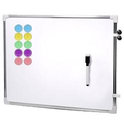 Foto van Magnetisch whiteboard/memobord met marker en 10x magneten - 80 x 60 cm - whiteboards