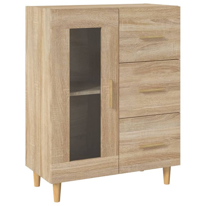 Foto van Vidaxl dressoir 69,5x34x90 cm bewerkt hout sonoma eikenkleurig