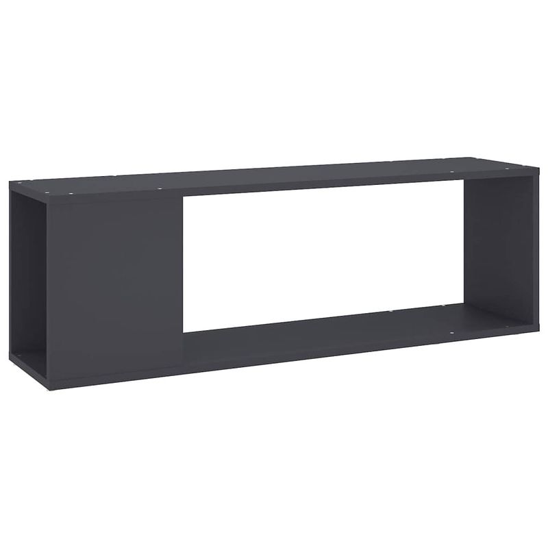 Foto van The living store tv-meubel 100x24x32 cm spaanplaat grijs - kast