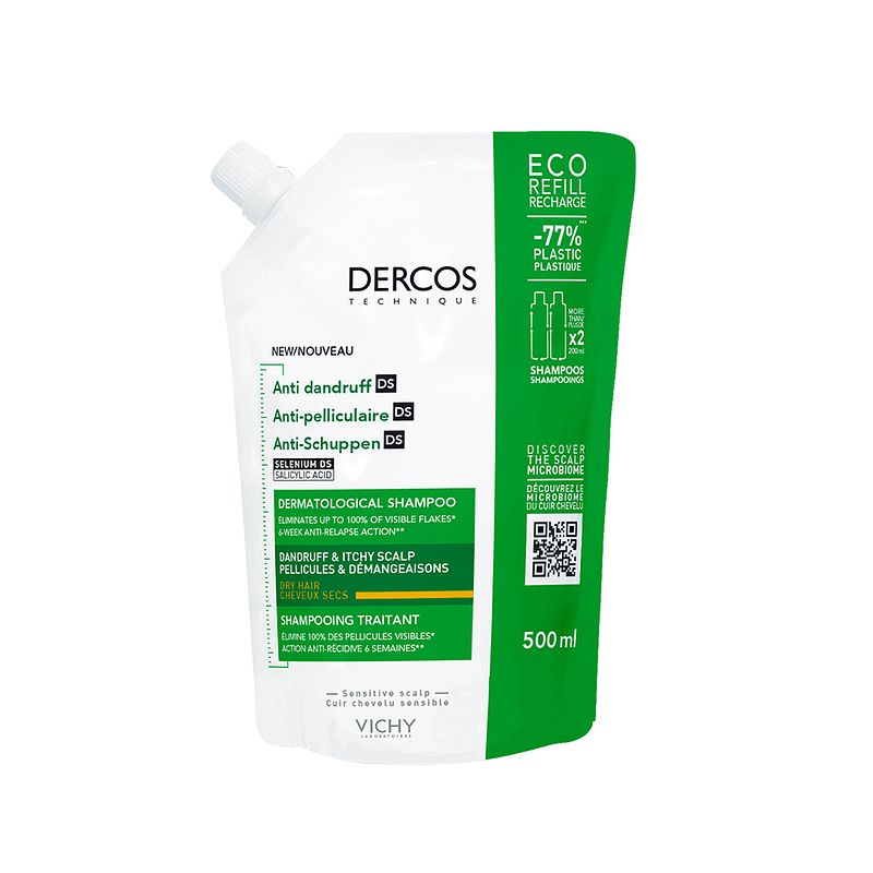 Foto van Vichy dercos anti dandruff dermatological shampoo dry hair