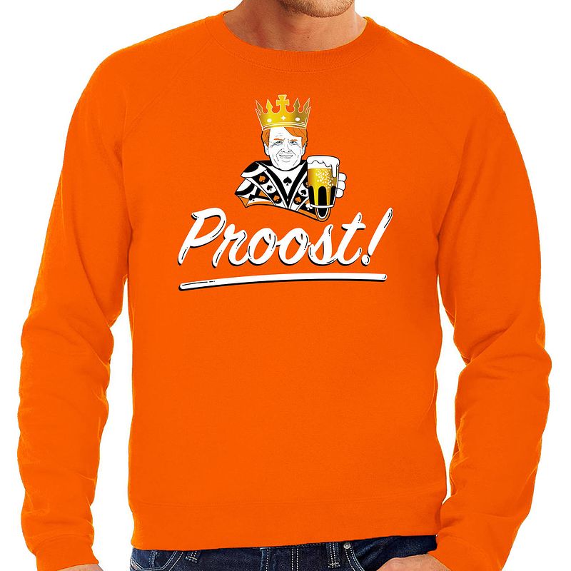 Foto van Proost sweater oranje voor heren - koningsdag truien 2xl - feesttruien