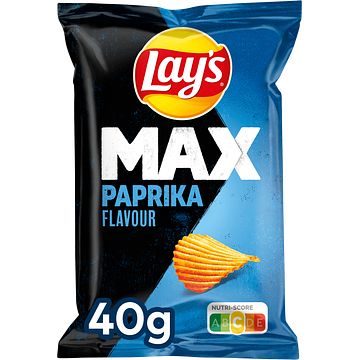 Foto van Lay'ss max paprika ribbel chips 40g bij jumbo