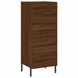 Foto van Vidaxl dressoir 34,5x34x90 cm bewerkt hout bruineikenkleurig