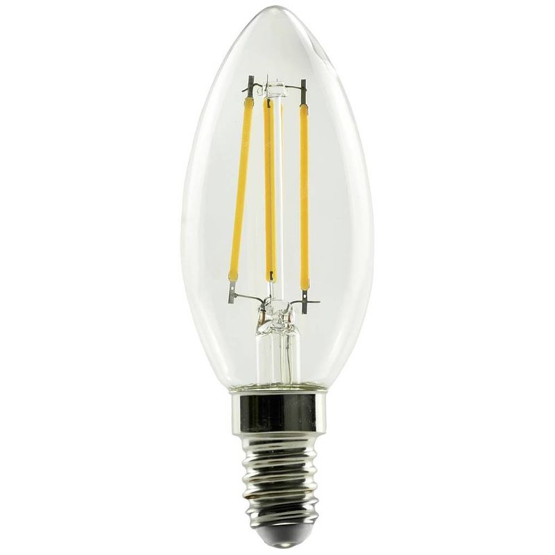 Foto van Tungsram 65601 led-lamp energielabel f (a - g) e14 kaars 4.5 w = 40 w warmwit (ø x l) 35 mm x 97 mm 1 stuk(s)