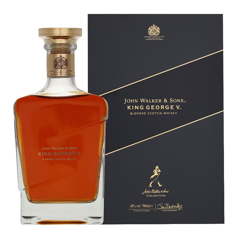 Foto van Johnnie walker blue label 'sking george v's 70cl whisky + giftbox