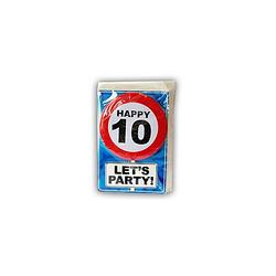 Foto van Happy birthday kaart met button 10 jaar - verjaardagskaarten